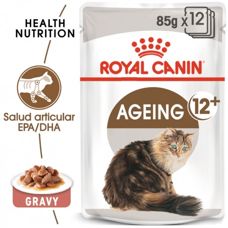 Alimentação húmida gato sénior ROYAL CANIN Ageing +12 - Gravy 85 gr