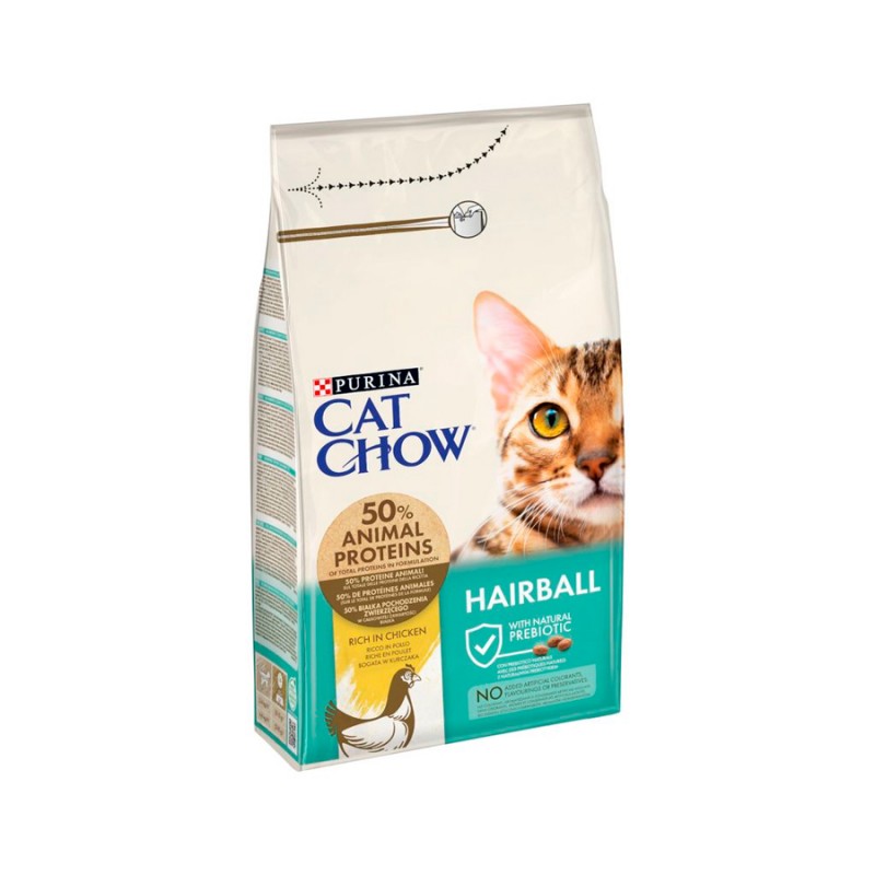 Ração Gato Adulto CAT CHOW Controlo das Bolas de Pêlo 1.5kg
